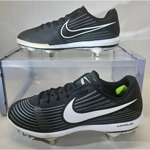 Nike Women's Black/White/Iron Grey Lunar Hyperdiamond 3Pro Softball Cleat Sz 8.5 - Picture 1 of 16